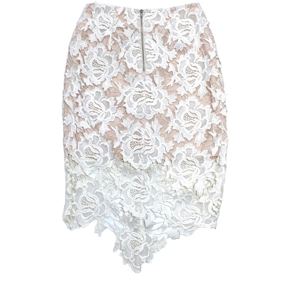 Keepsake Will Wait Lace Medium Skirt In Ivory White New Tag - Picture 4 of 13
